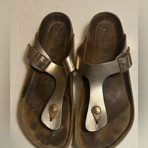 Birkenstock Metallic Brown Flats size 10-10.5
